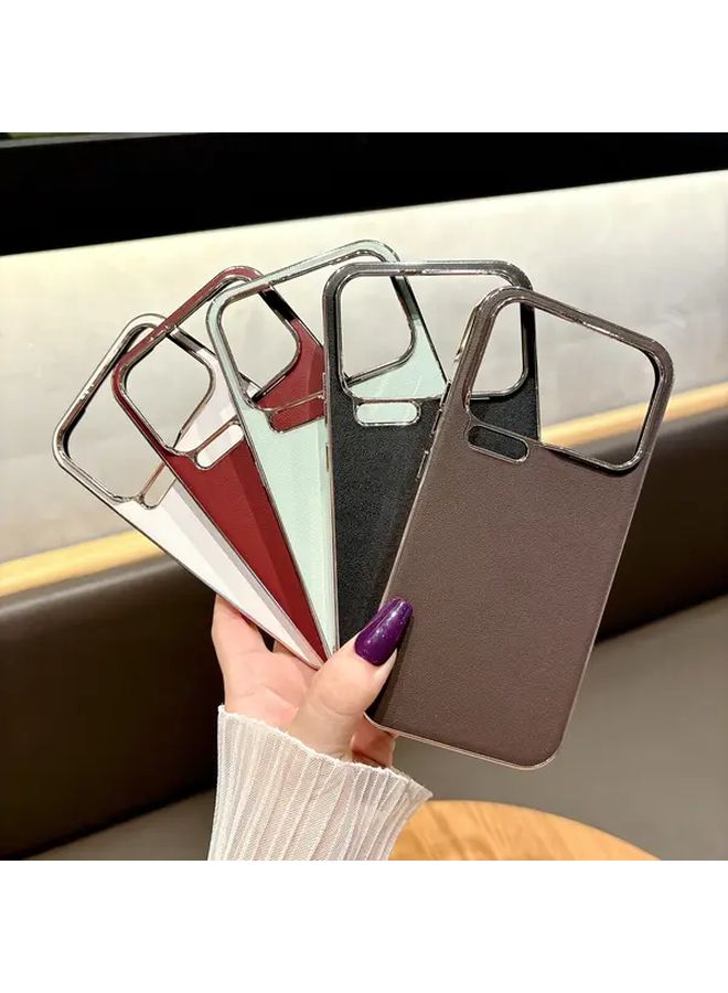Crimson Vegan Leather Phone Case Large Window Compatible Xiaomi 17 Pro Max - Image 4