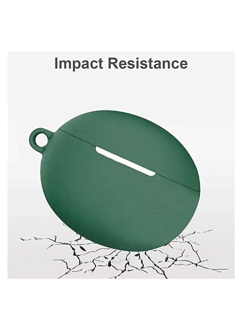 Silicone Case Cover for Huawei FreeBuds 3 with Carabiner and Charging Port Accessible - Image 2