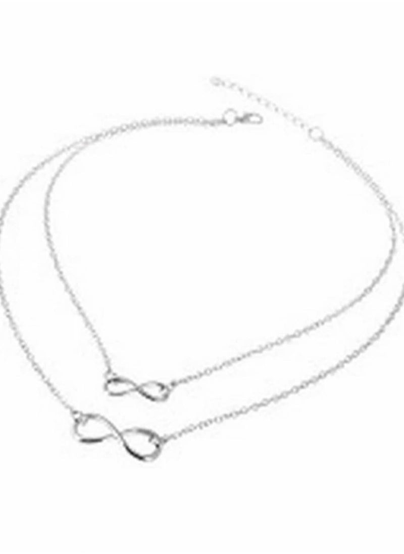 Women Infinity Chain-Silvery  , 2 row