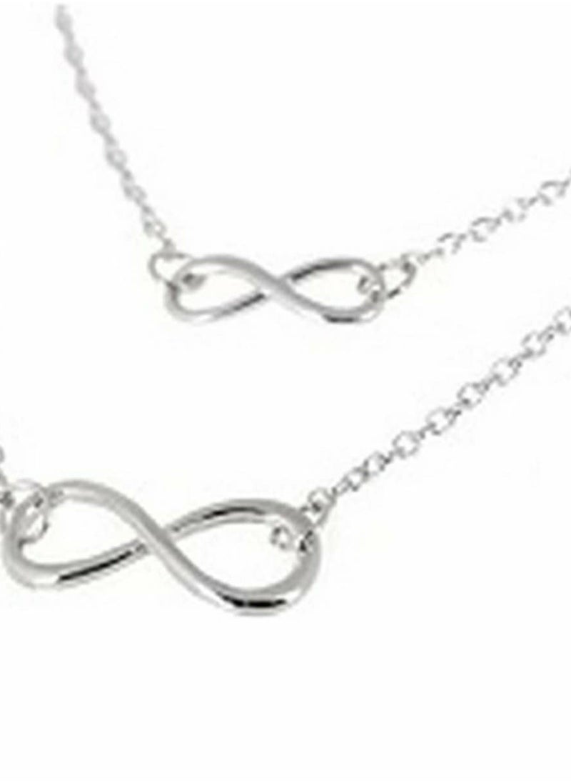 Women Infinity Chain-Silvery  , 2 row