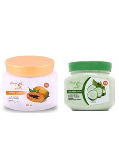 2 PIECE Scrubbing Cream for Face And Body With Papaya And Cucumbe