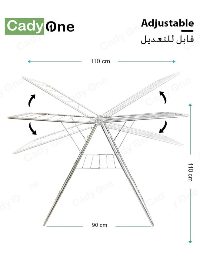 Cady One Steel laundry rack and clothes drying rack, 110*110*90 cm  - Image 4