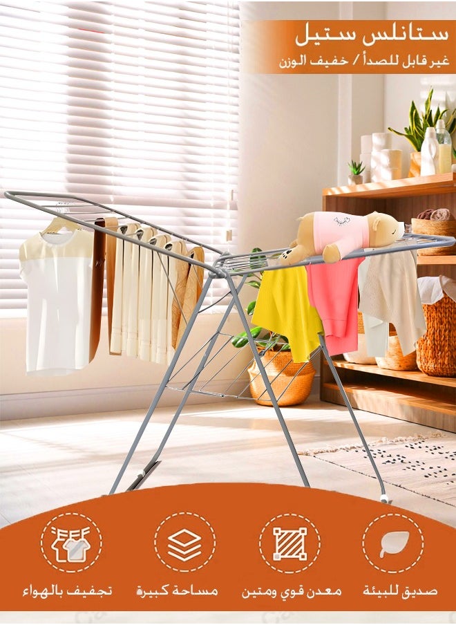 Cady One Steel laundry rack and clothes drying rack, 110*110*90 cm  - Image 3