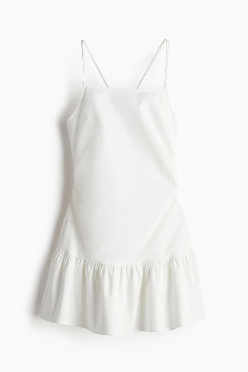 اتش اند ام فستان من الساتان بتصميم متجمع