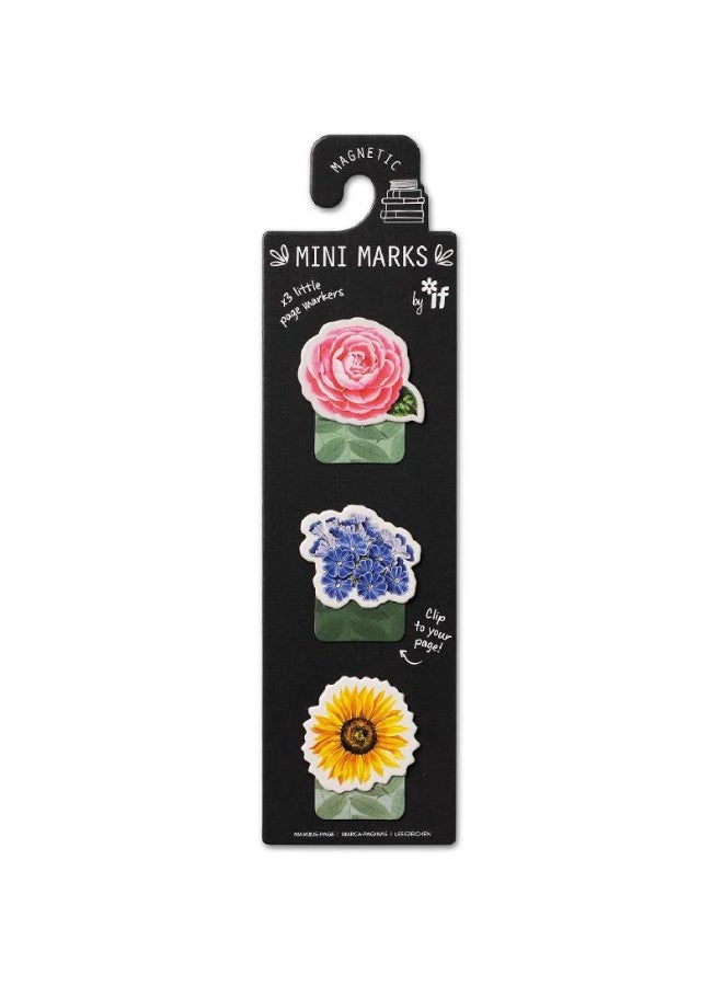 أي إف مشابك علامات الصفحات لوحة زهور مغلفة/مغناطيس