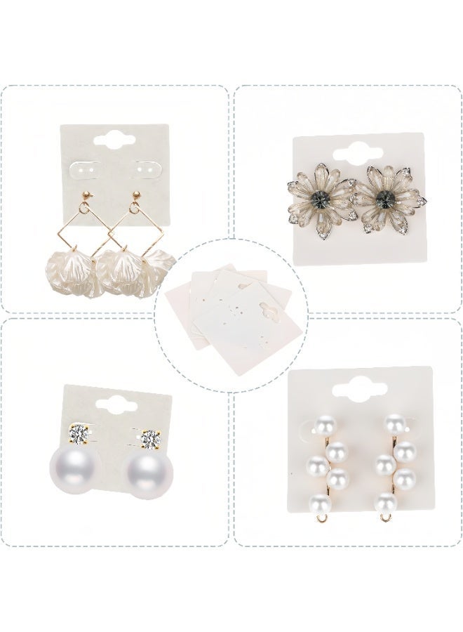 Earring Cards, 2" Kraft Earring Display Cards for Selling, 200Pcs Earring Card Holder, Blank Paper Cards with 6 Holes, Earring Display Holder for Earring, Ear Studs, Jewelry DIY Crafts - Image 2