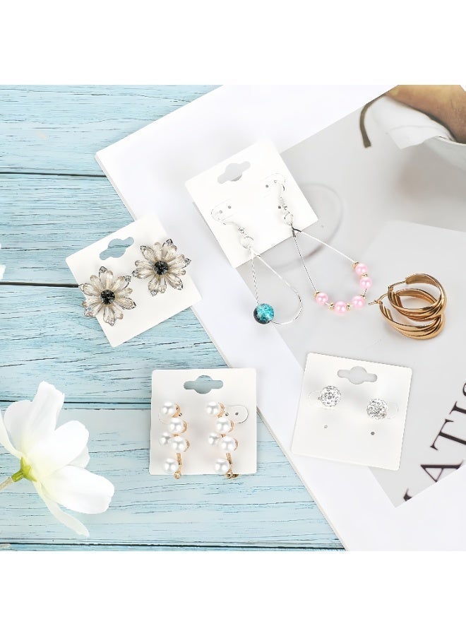 Earring Cards, 2" Kraft Earring Display Cards for Selling, 200Pcs Earring Card Holder, Blank Paper Cards with 6 Holes, Earring Display Holder for Earring, Ear Studs, Jewelry DIY Crafts - Image 4