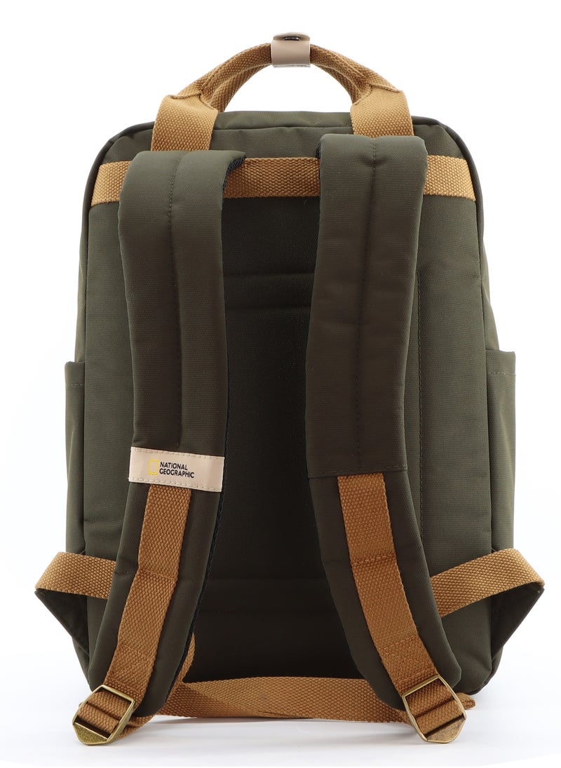 NATIONAL GEOGRAPHIC National Geographic LEGEND Large Backpack Khaki For Men And Women, Durable Water Resistant Padded Laptop Casual Daypack, Bag For School College Office Leisure Outdoor Travel  - Image 4