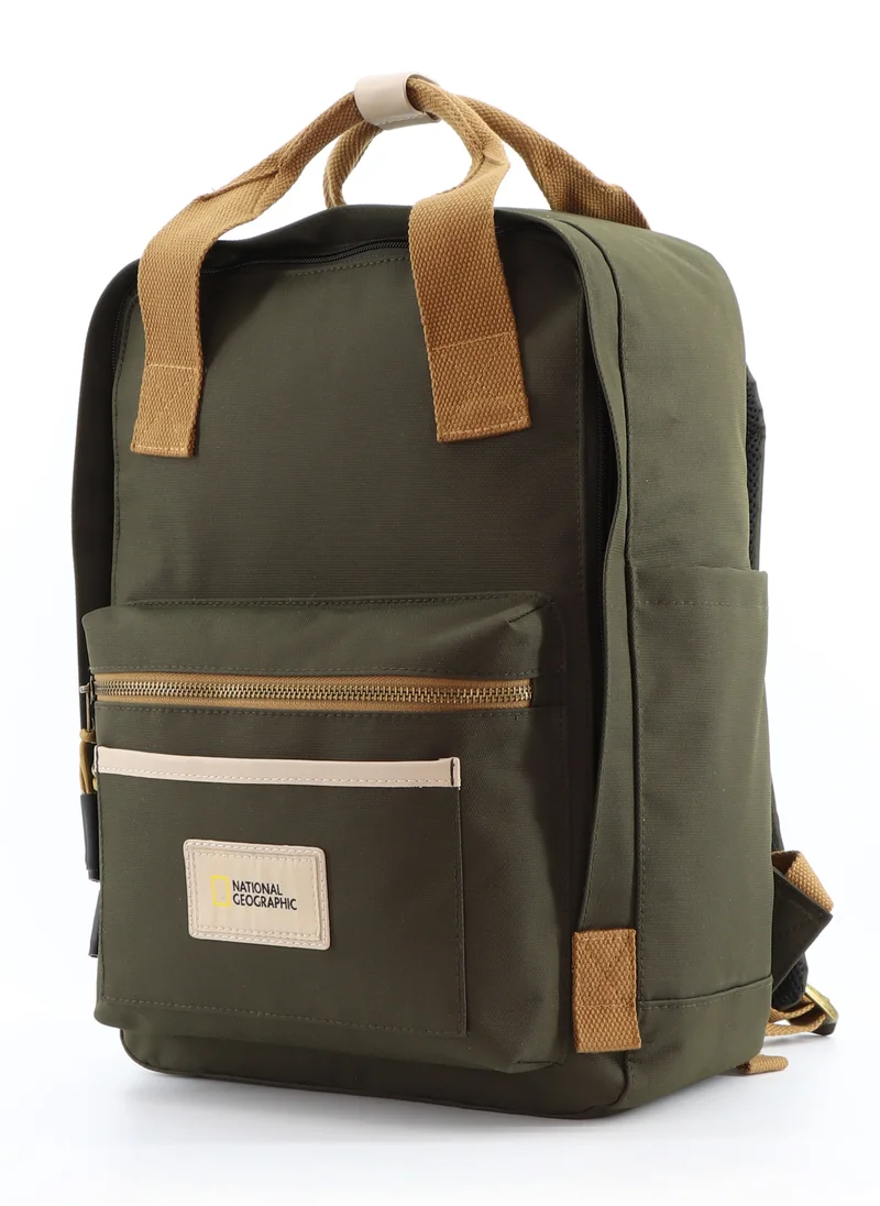 ناشيونال چيوغرافيك National Geographic LEGEND Large Backpack Khaki For Men And Women, Durable Water Resistant Padded Laptop Casual Daypack, Bag For School College Office Leisure Outdoor Travel