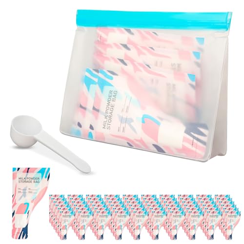 Eunoir Protein Powder Travel Container Set - 60 Pre-Sealed Disposable Bags with Storage Pouch & Scoop | Leakproof Single-Use Design for Gym, Workouts, Travel | Mess-Free Supplement Storage Solution - Image 1