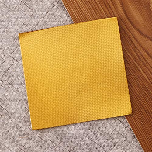 Webake Chocolate Wrappers Golden Aluminium Foil 4 x 4 inch Square Candy Wrappers 100 PCS Wrapping Paper For Party, Wedding, Birthday, Christmas - Image 3