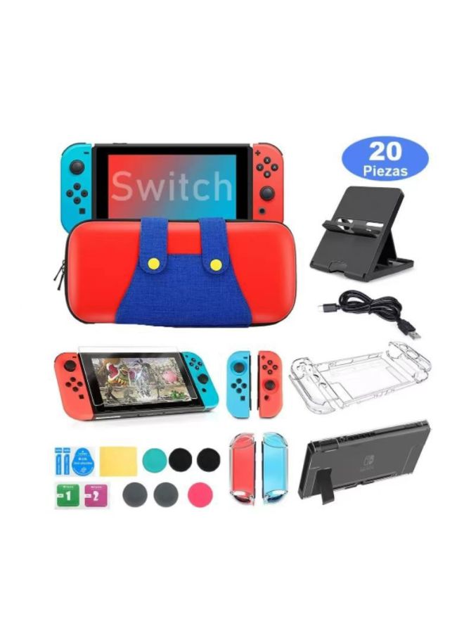Loquat Suitable For Nintendo Switch Game Protection Bag Protection Data Line Typec Storage Bag Suit Crystal Case-Model:Switch 20 In 1 Suit Storage Bag  - Image 1