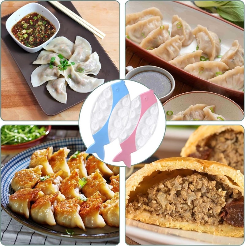 Toriox Manual Dumpling Maker Mold 8 in 1 Fish Shape Dumpling Maker Press Machine for Pierogi Wonton Gyoza Potsticker Momos for Home Kitchen Accessories - Image 4