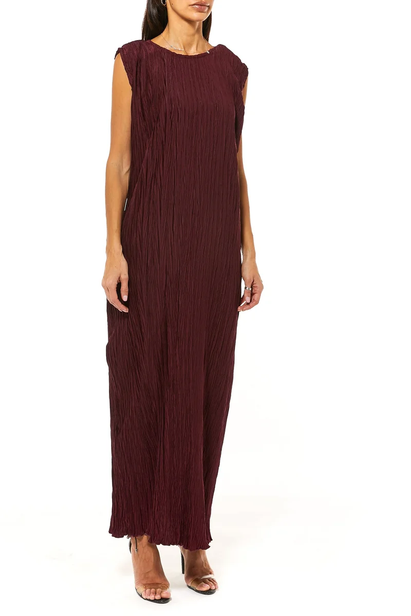 مويستريت فستان ماكسي حرير مقصود مطحون