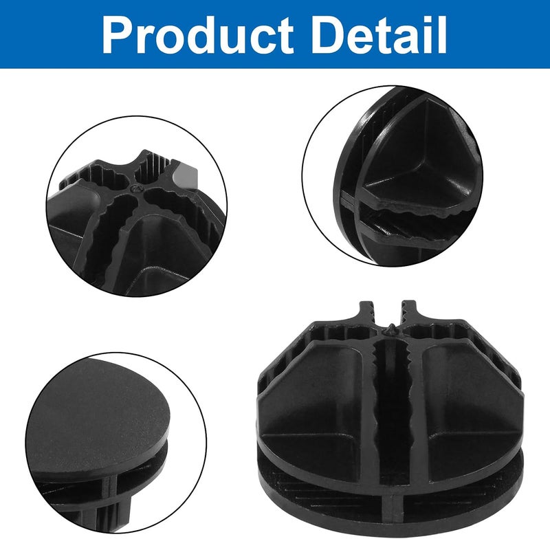 Seimneire موصل شبكة الأسلاك البلاستيكي المكعب لخزانة تخزين رفوف معيارية DIY - 32 قطعة أسود - Image 3
