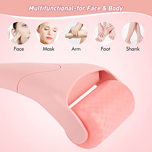 Fronnor Ice Roller for Face,Eyes,Women Gifts Idea,Therapeutic Cooling to Tighten Brighten Complexion and Reduce Wrinkles,Massager Under Eye Puffiness,Migraine and Pain Relidf (Pink) - Image 4