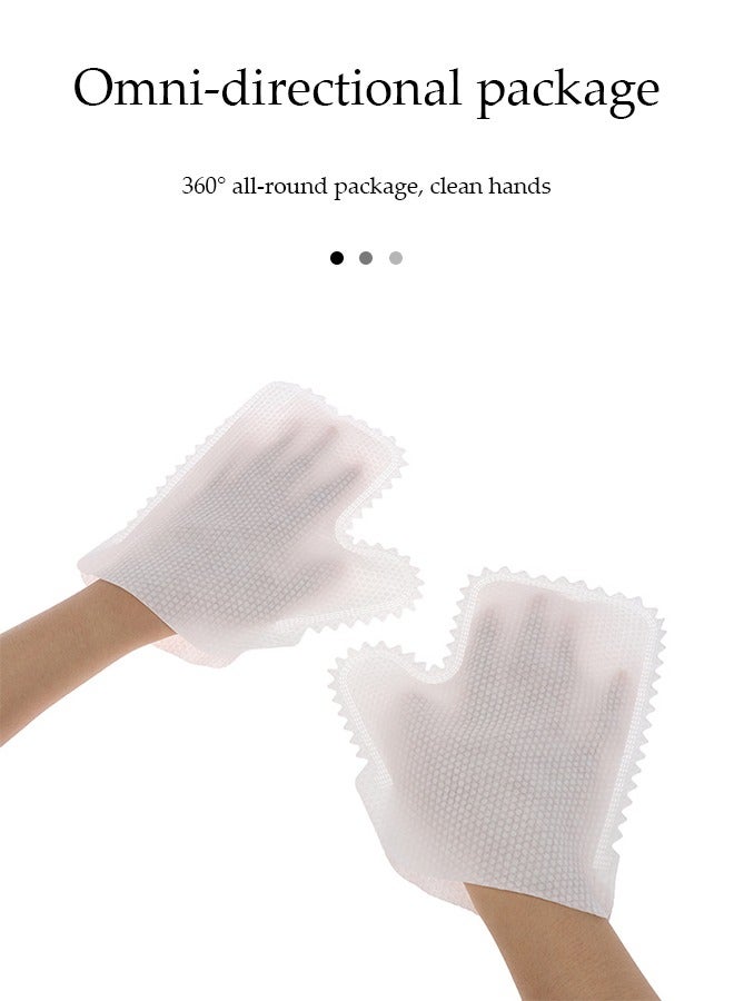 DUNISO 10 PCS Dusting  Gloves, household non-woven serrated cleaning gloves, dry and wet dual use cloth gloves, reusable, suitable for cleaning windows, sinks, kitchenware, floors, white  - Image 5