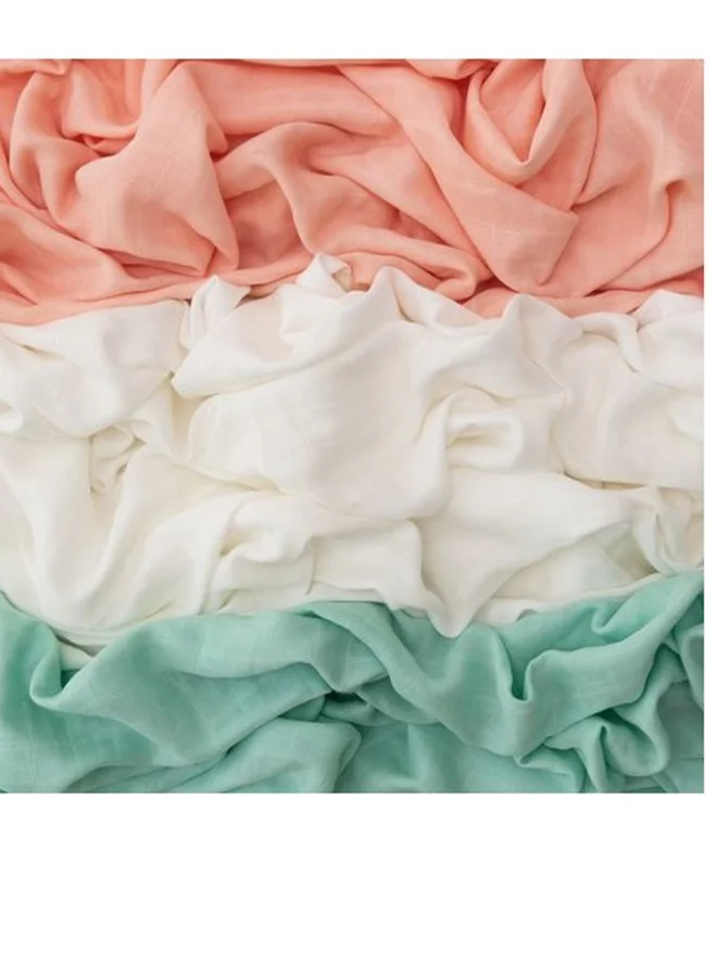 أنفي بيبي Set of 3 Organic Bamboo Swaddle Pastel Perfection
