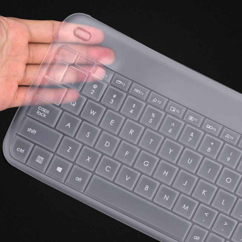 LEZE Keyboard Cover for Logitech K400 Plus Wireless Touch Keyboard, Logitech K400 Plus Keyboard Protector Accessories, Ultra Thin Logitech K400 Plus Keyboard Protector Cover - Clear - Image 2