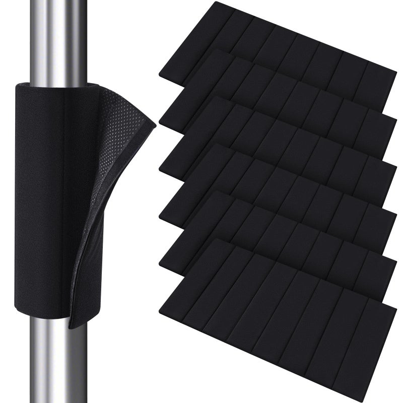 Mindsoft 6 Pcs Garage Pole Padding with Anti Slip Fabric 12 x 24 Inch Black Basement Pole Cover