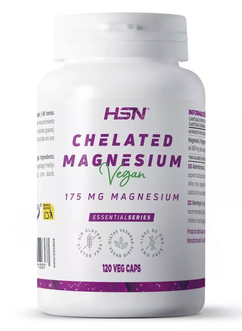 HSN Magnesium Bisglycinate (175mg MAGNESIUM) - 120 veg caps - Image 1