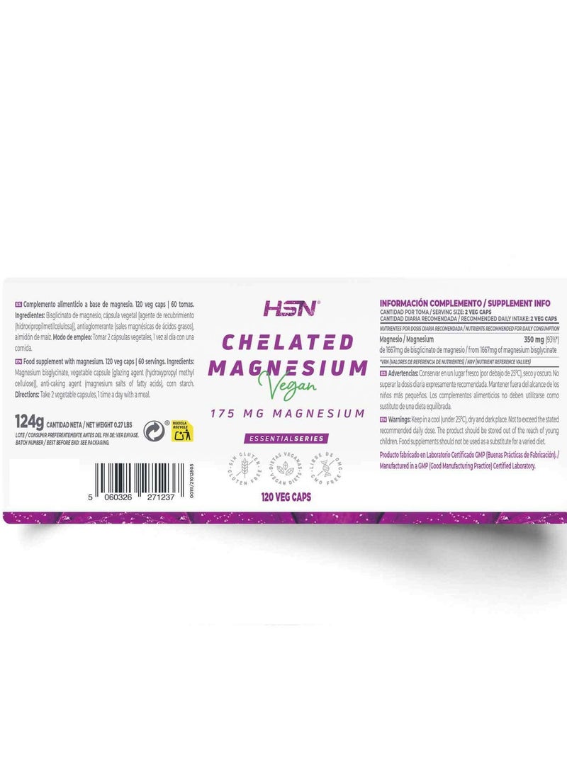 HSN Magnesium Bisglycinate (175mg MAGNESIUM) - 120 veg caps - Image 5