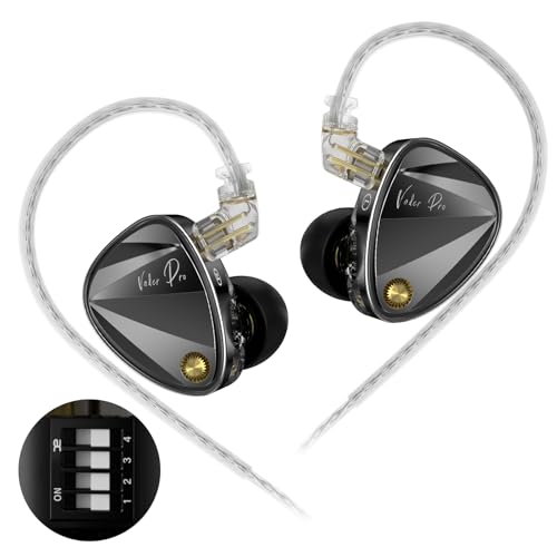 KZ Vader Pro in-Ear Monitors Gaming Earbuds, Triple Dynamic Driver IEM with 4 Tuning Switches, Clarity in All Frequency Stereo Sound Comfortable Noise Isolating Earphones for Stage and Studio (Nomic) - Image 1
