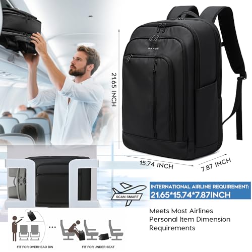 BANGE 28L Lightweight Backpack, 15.6-inch Laptop Travel Backpacks, Unisex Multifunctional Storage Pockets Business Commuter rucksack, Waterproof and Wear-resistant Outdoor Sports Leisure daypack - Image 4