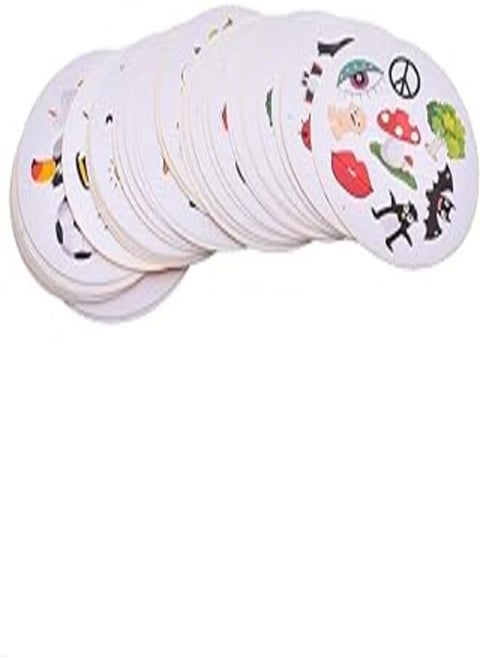 Generic Paper Unisex Identicalet Card Game Where The Players Race To Match The Identical Symbol Between Cards For Friends - Multi Color