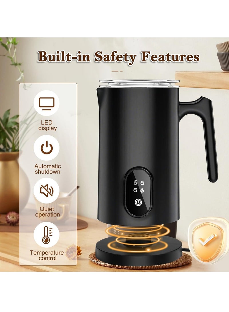 Xkimos Electric Milk Frother, 4-in-1 Steam Milk Frother, Automatic Hot and Cold Milk Frother for Coffee, Latte, Cappuccino, Macchiato, Hot Chocolate - Image 4
