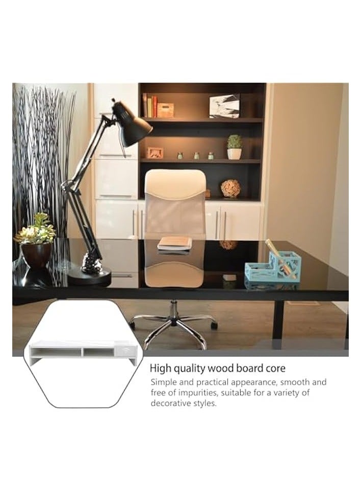 PROMASS Monitor Stand Riser, Ergonomic Height Bamboo Wood Desktop Riser Organizer, PC/Laptop/TV/Printer Monitor Stand for Home Office Use - Image 4