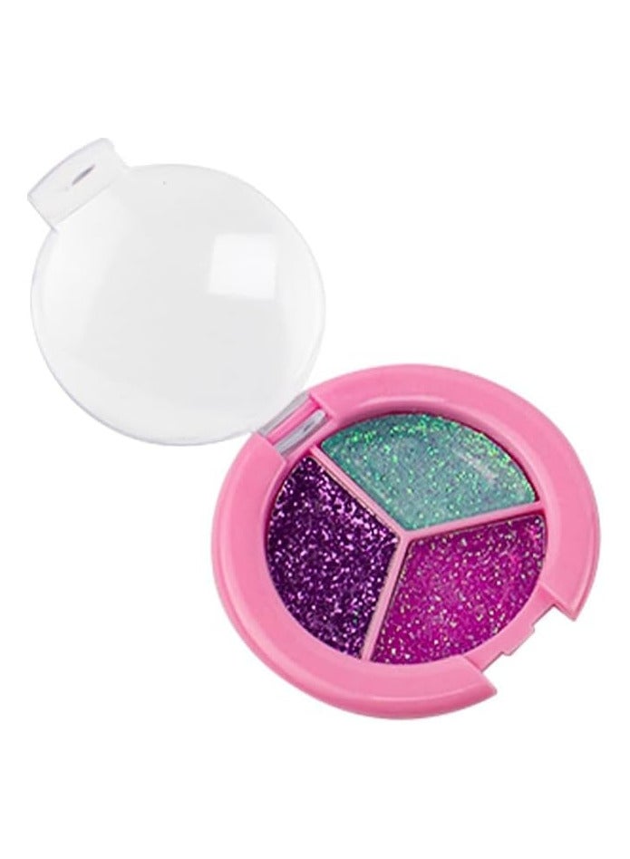 UKR Mermaid Kids Makeup Set – Girls Cosmetics Vanity Case with Storage Bag | Includes Eyeshadow, Glitter, Nail Polish & Stickers | Perfect Birthday Gift for Girls | Fun Pretend Play & Creative Makeup Kit - Image 2