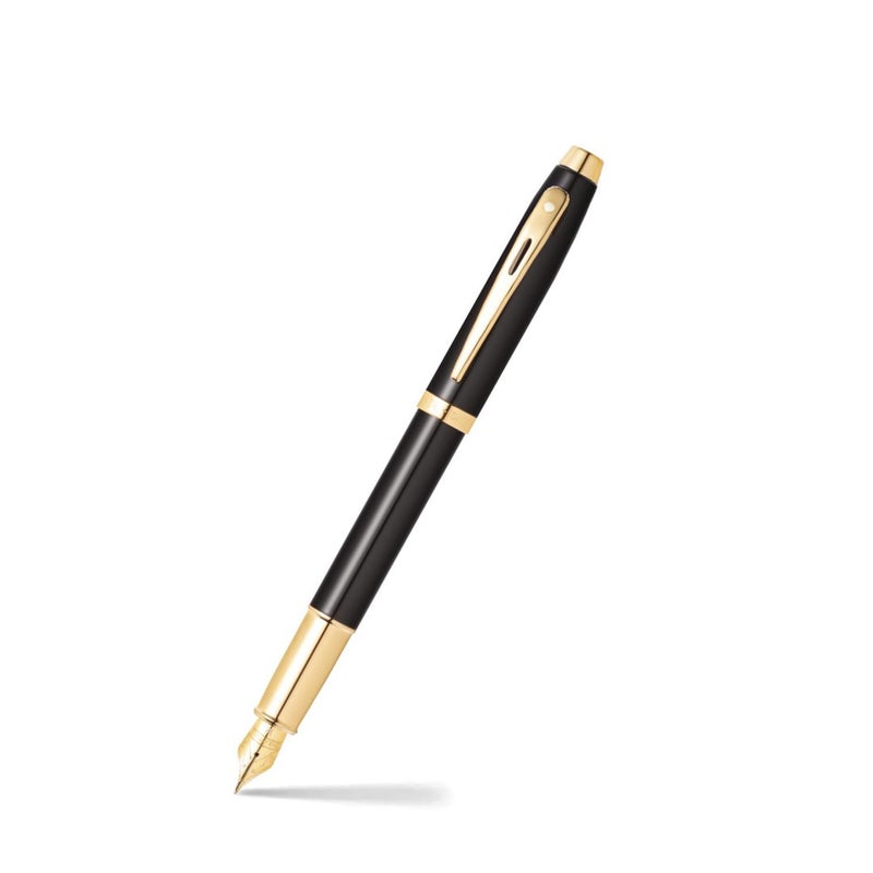 SHEAFFER Pen Sheaffer 100 E9322 Glossy Black With Gold Tone Trims Medium Fp - Image 1