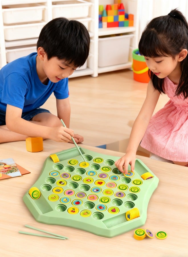 Match chess pieces with toys Eliminate chess piece toys Flip Chessboard Toy Educational Board Games Memory Chess Game for Kids Tabletop memory training toys Parent-child interaction Two ways to play - Image 1