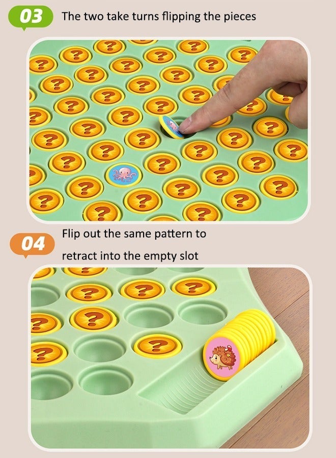 Match chess pieces with toys Eliminate chess piece toys Flip Chessboard Toy Educational Board Games Memory Chess Game for Kids Tabletop memory training toys Parent-child interaction Two ways to play - Image 5