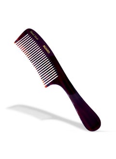 AGARO AGARO Hand Made Comb With Handle, Grooming Comb, All Fine Tooth Dressing Comb, Smooth Rounded Teeth, Hair Styling, Hair Brushing, Hair Dressing, Cellulose Acetate Comb, For Men & Women, HMC73, Brown.  - Image 1