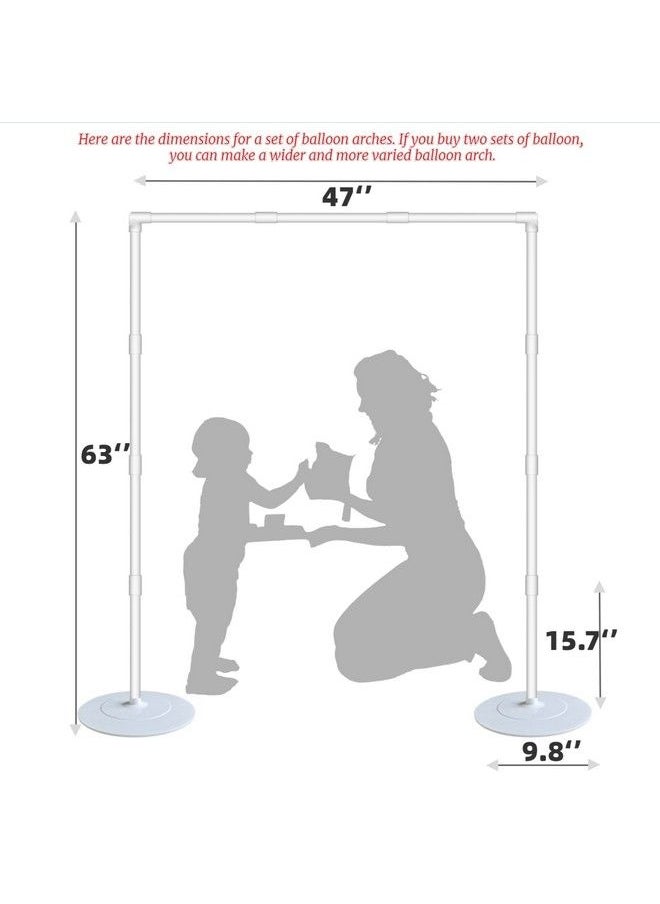 Generic - Balloon Column Stand Kit For Floor 5 Feet Tall Set Of 2 Balloon Columns,Balloon Arch Kit With Base And Pole,Balloon Tower Decorations For Wedding, Birthday Party And Event Decorations - Image 1