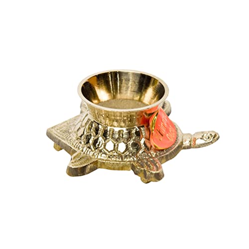 Bhimonee Decor ديكور بهيموني | حامل شنك برونزي لزينة غرفة الصلاة | 1 بوصة | حامل شنك برونزي أنيق لمنتجات الصلاة | ملحق روحي لمعبد المنزل | 100 جرام - Image 2