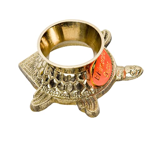 Bhimonee Decor ديكور بهيموني | حامل شنك برونزي لزينة غرفة الصلاة | 1 بوصة | حامل شنك برونزي أنيق لمنتجات الصلاة | ملحق روحي لمعبد المنزل | 100 جرام - Image 3