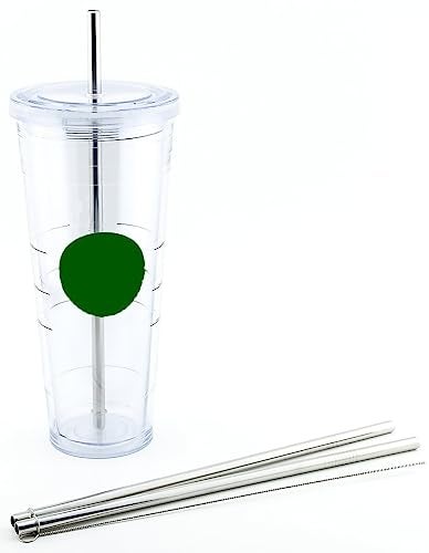 CocoStraw 2 Venti Stainless Steel CocoStraw Replacement Straws 2qty For Hot & Cold Travel Mug To-Go Drink Cups - Image 2