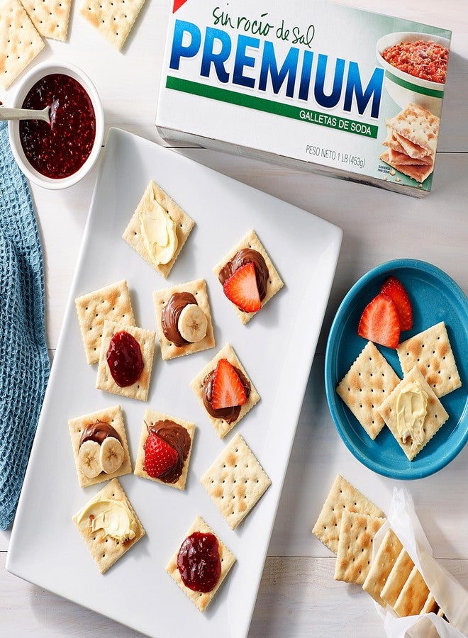 Premium Unsalted Tops Saltine Crackers, Lunch Snacks, 16 oz - Image 3
