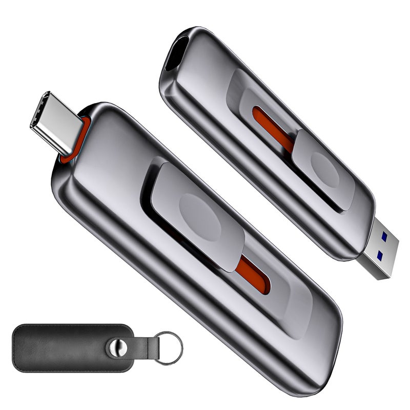 SD303 Dual-Interface High-Speed Solid-State Flash Drive External USB SSD Drive Up to 1000MB/s Transfer Speed Dual-Interface Thumb Drive - USB SSD Storage Stick Compatible with iPhone 15/16/17, Android, Tablets, Windows & Mac 256GB - Image 1