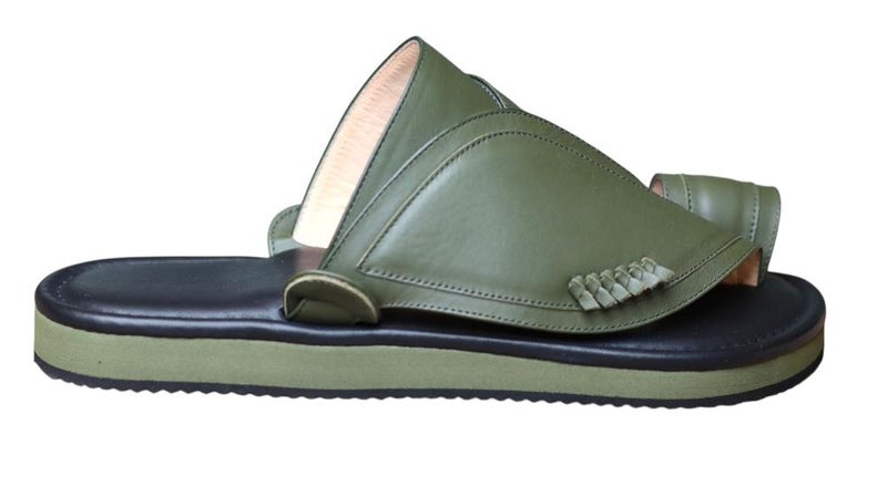 Italian Natural Leather Arabic Sandal For Men, Handmade Men's Traditional Sandals With Comfortable Sole, Genuine And Premium Quality Casual Arabic Sandals For Everyday Wear. - Image 1