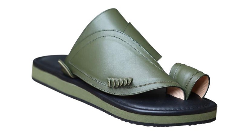 Italian Natural Leather Arabic Sandal For Men, Handmade Men's Traditional Sandals With Comfortable Sole, Genuine And Premium Quality Casual Arabic Sandals For Everyday Wear. - Image 2