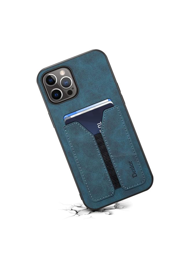 Denior Case For iPhone 15 Pro DV Elastic Card Slot PU Back Cover Phone Case - Image 4