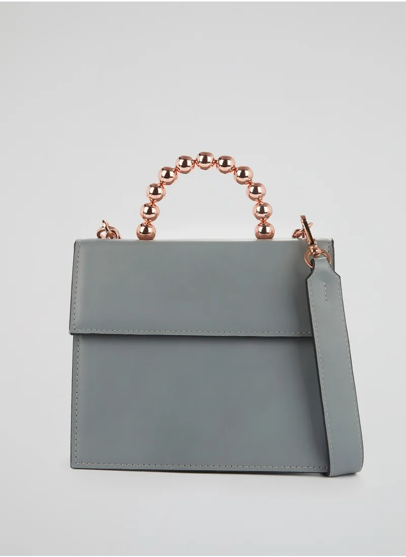 0711 Tbilisi Grey Baby Bea Ball Handle Purse