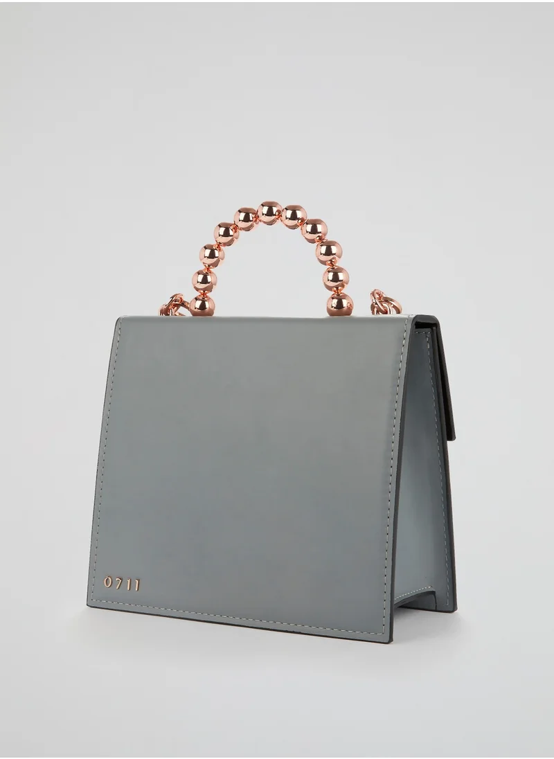 0711 Tbilisi Grey Baby Bea Ball Handle Purse