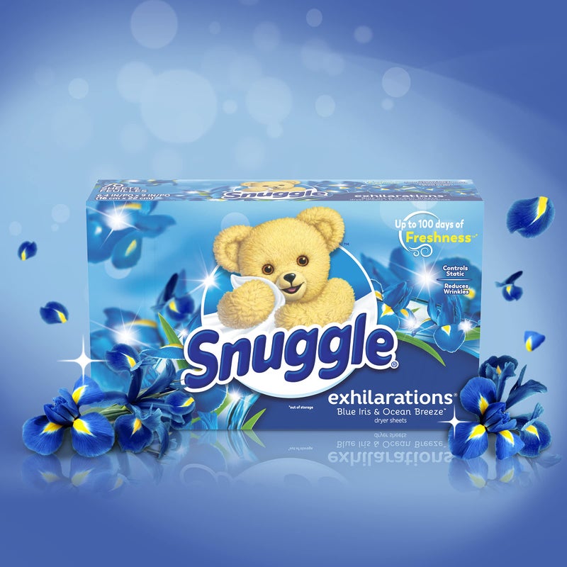Snuggle Fabric Softener Dryer Sheets, Blue Iris & Ocean Breeze, 70 Count - Image 3