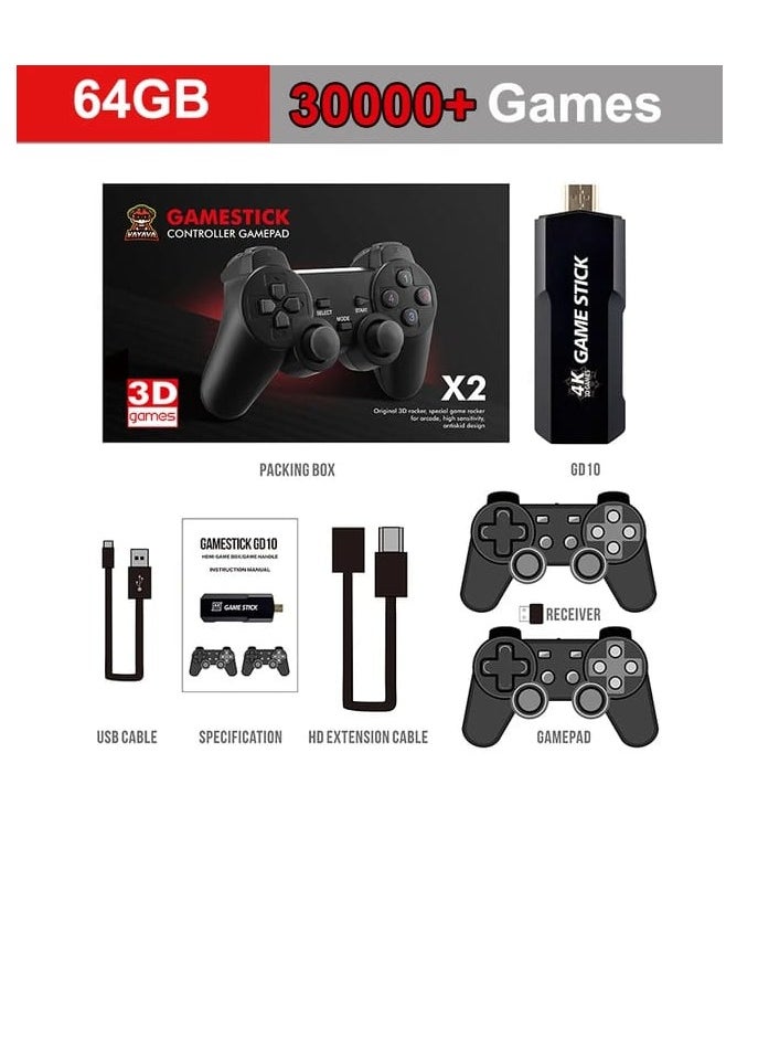 Generic - X2 Game Console HD 3D Dual Handle Portable video Game Console For Simulators with 30000 Classic Vedio Game 64GB and 4K Resolution - Image 1