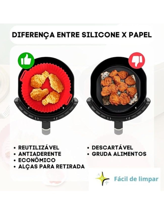 Spaceshoop 6 Pieces reusable air fryer silicone liners heat resistant non-stick air fryer basket for air fryer oven accessories - Image 3